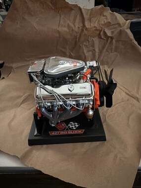 Chevy Big Block L89 Tri-Power Turbo Jet 427 Engine 1/6 Scale Diecast Replica